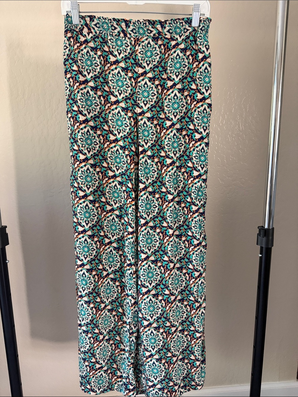 Anthropologie Lilka Bohemian Boho Medallion Print Wide Leg Palazzo Pants Size M